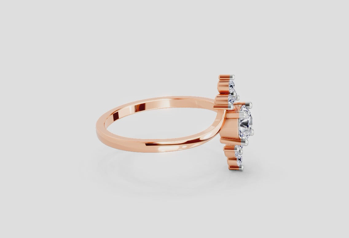 Sparkling Swirl Diamond Ring