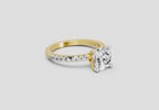 Shimmering Cushion Diamond Ring
