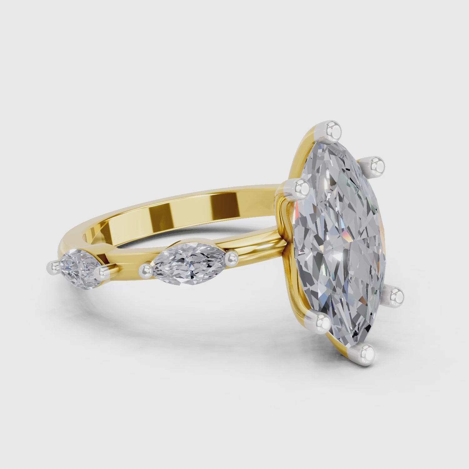 Majestic Marquise Solitaire Diamond Ring