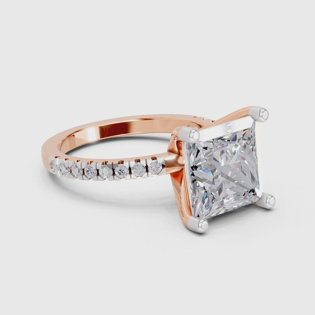 Refined Princess-Cut Solitaire Diamond Ring