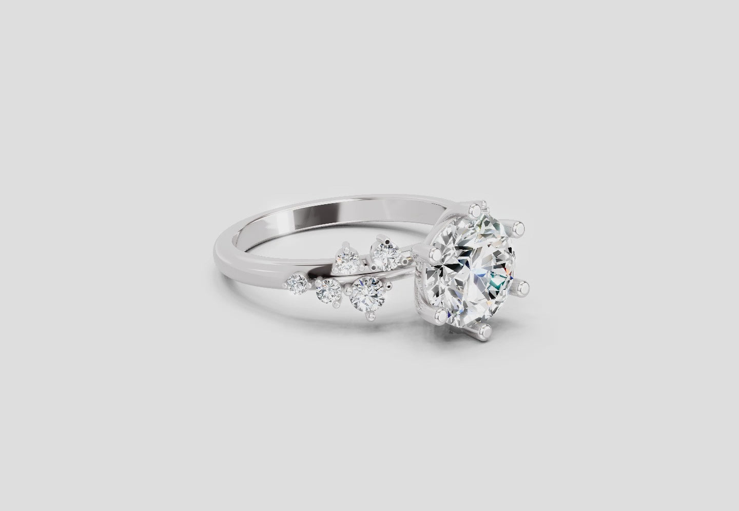 Regal Bloom Diamond Engagement Ring