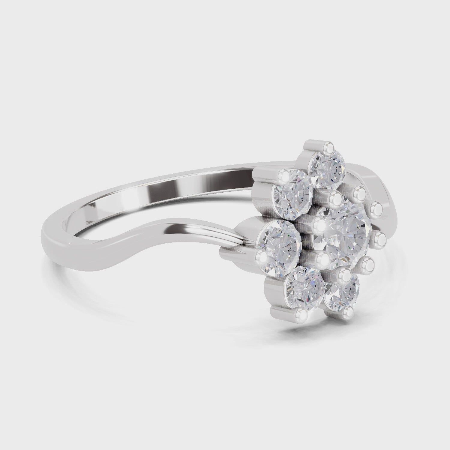 Delicate Flora Diamond Ring