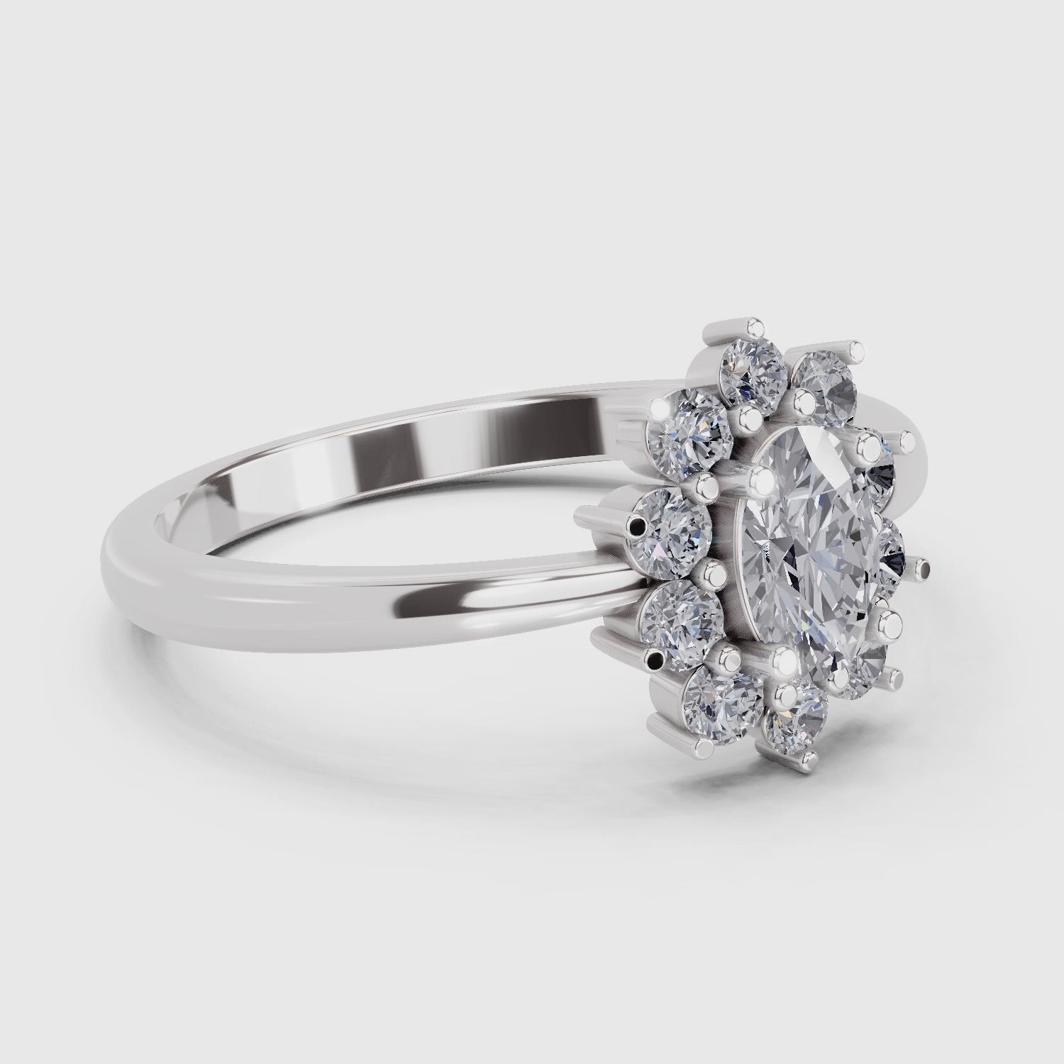 Classic Oval Diamond Engagement Ring