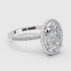 Captivating Oval Halo Diamond Engagement Ring
