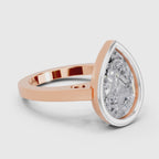 Radiant Pear Solitaire Diamond Ring