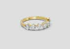 Delicate Princess-Cut Seven-Stone Diamond Band Ring