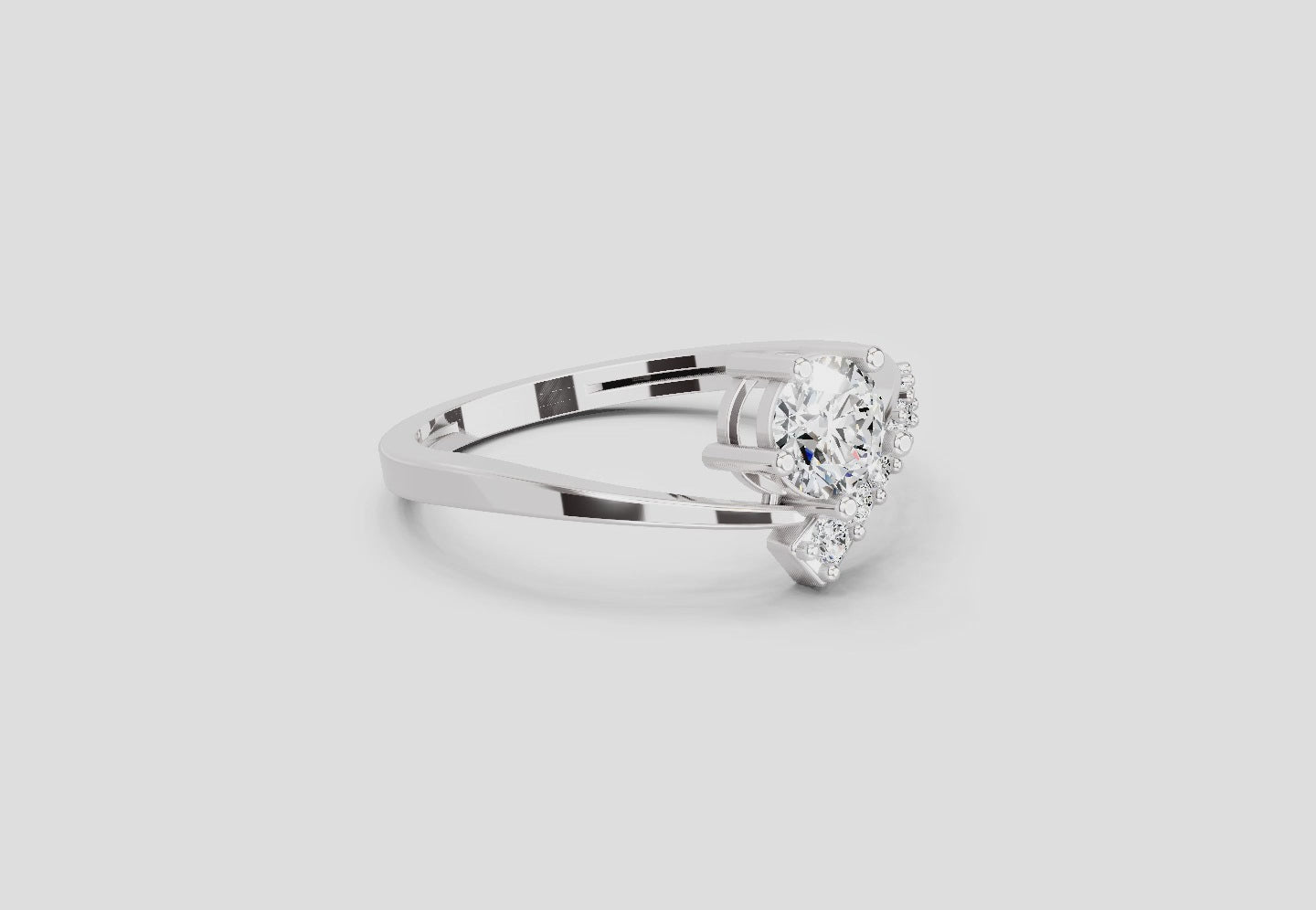 Dreamy Twist Bypass Diamond Ring