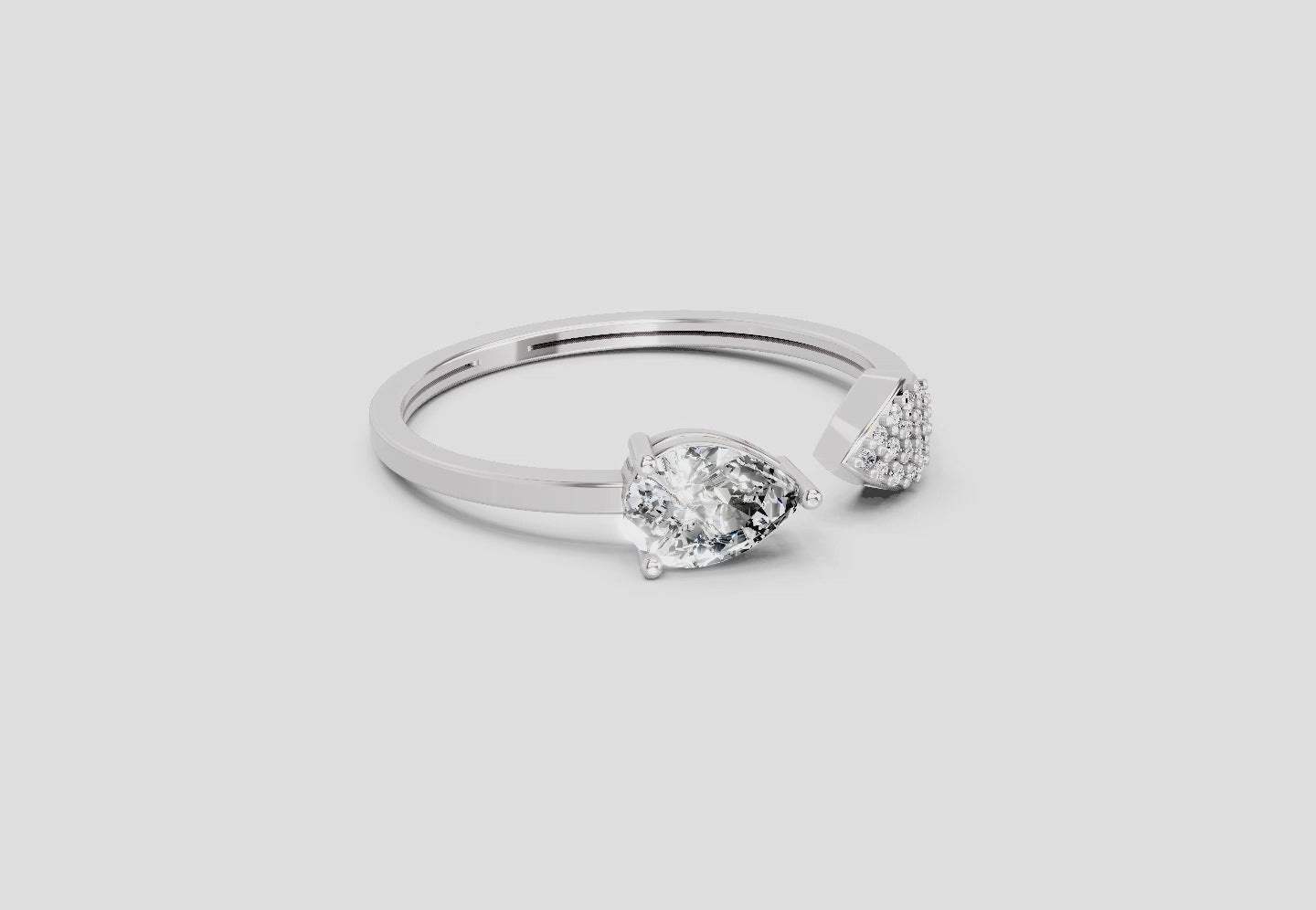 Regal Pear Diamond Ring