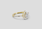 Majestic Pear Halo Diamond Ring