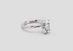 Regal Oval Solitaire Diamond Engagement Ring