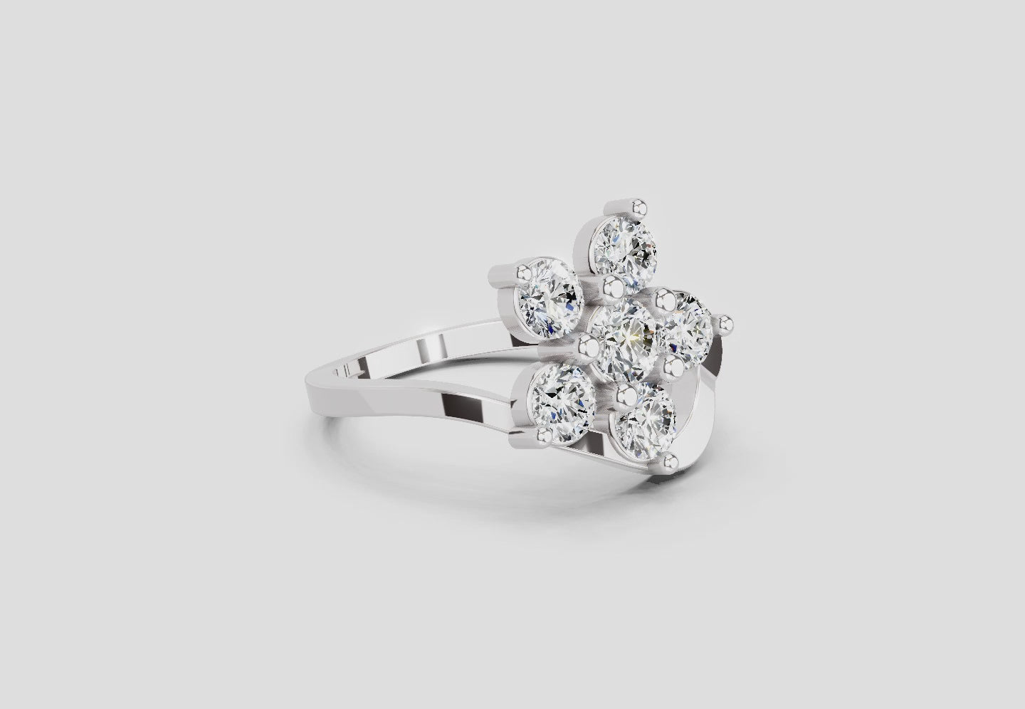 Luminous Floral Diamond Ring