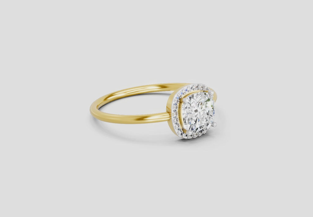 Stunning Cushion Halo Diamond Ring