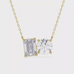 Timeless Emerald-Cut Diamond Necklace
