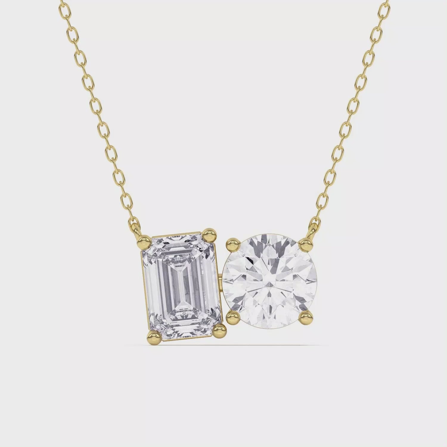 Timeless Emerald-Cut Diamond Necklace