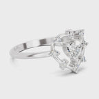 Delicate Heart Diamond Ring
