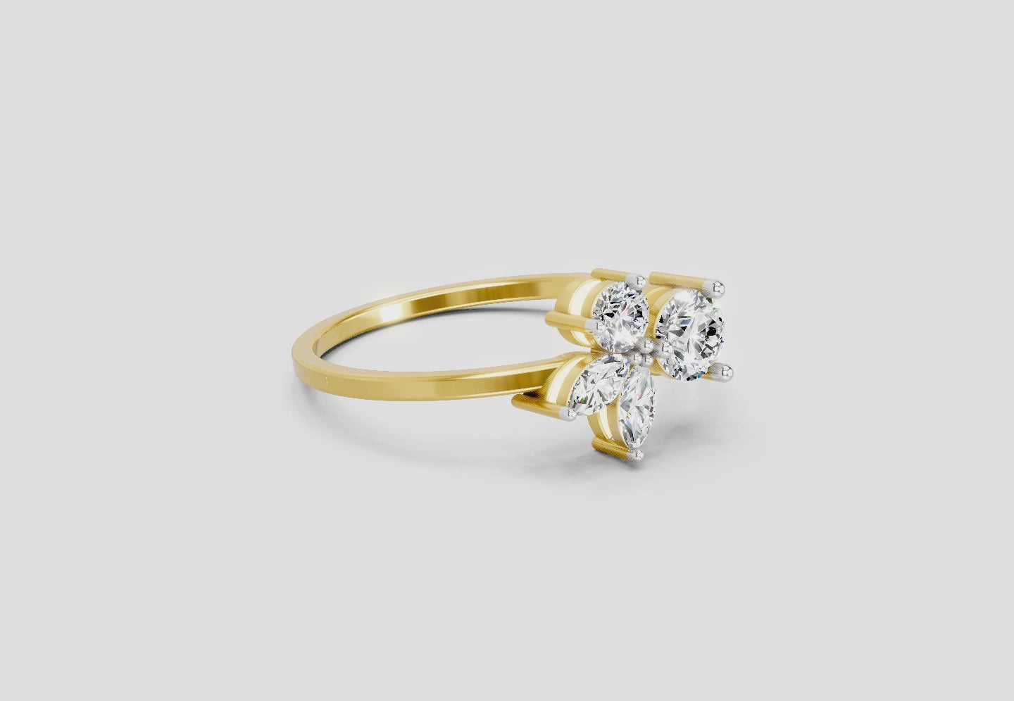 Luminous Marquise Cluster Diamond Ring