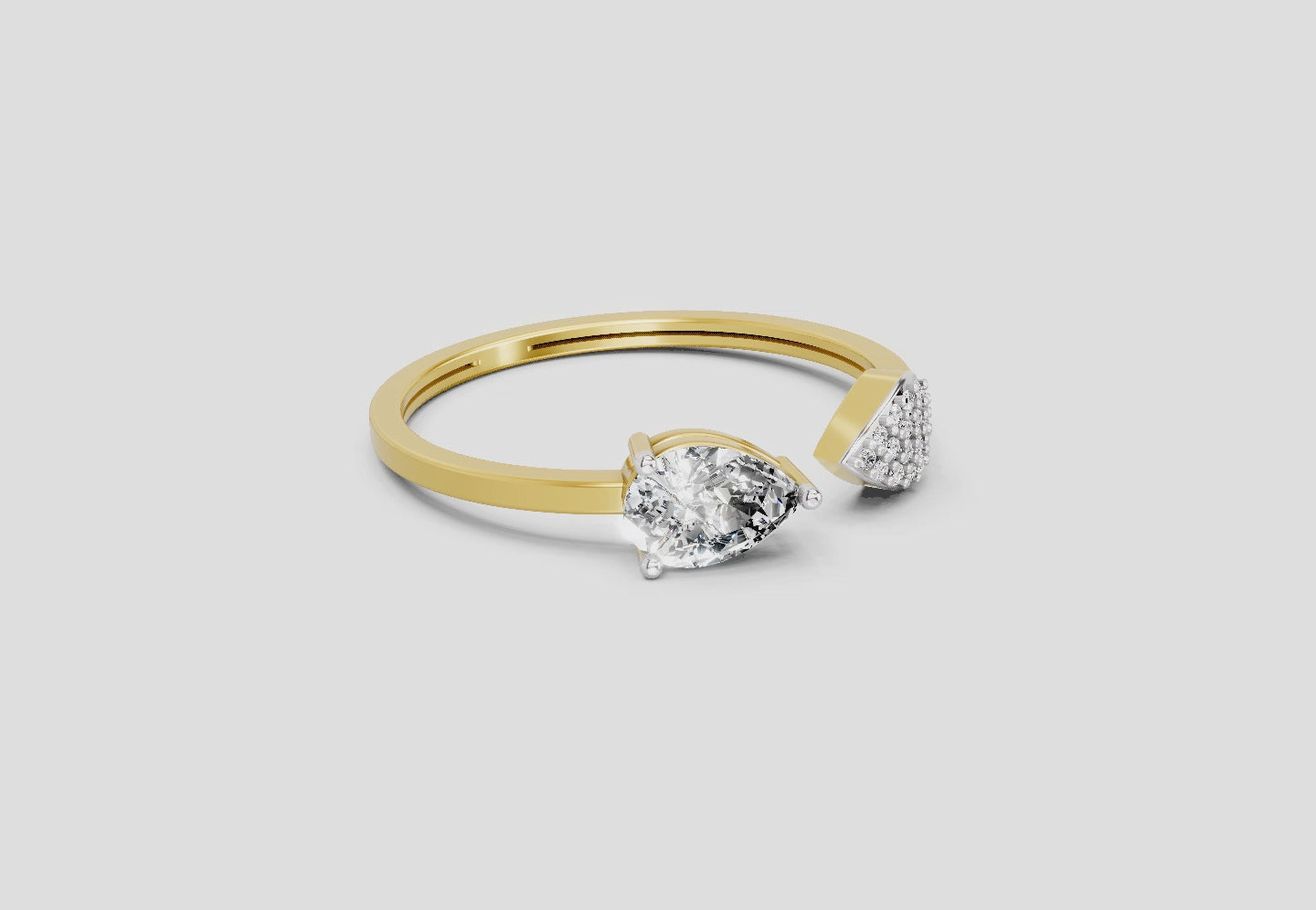 Regal Pear Diamond Ring