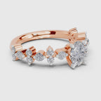 Opulent Oval Solitaire Diamond Ring