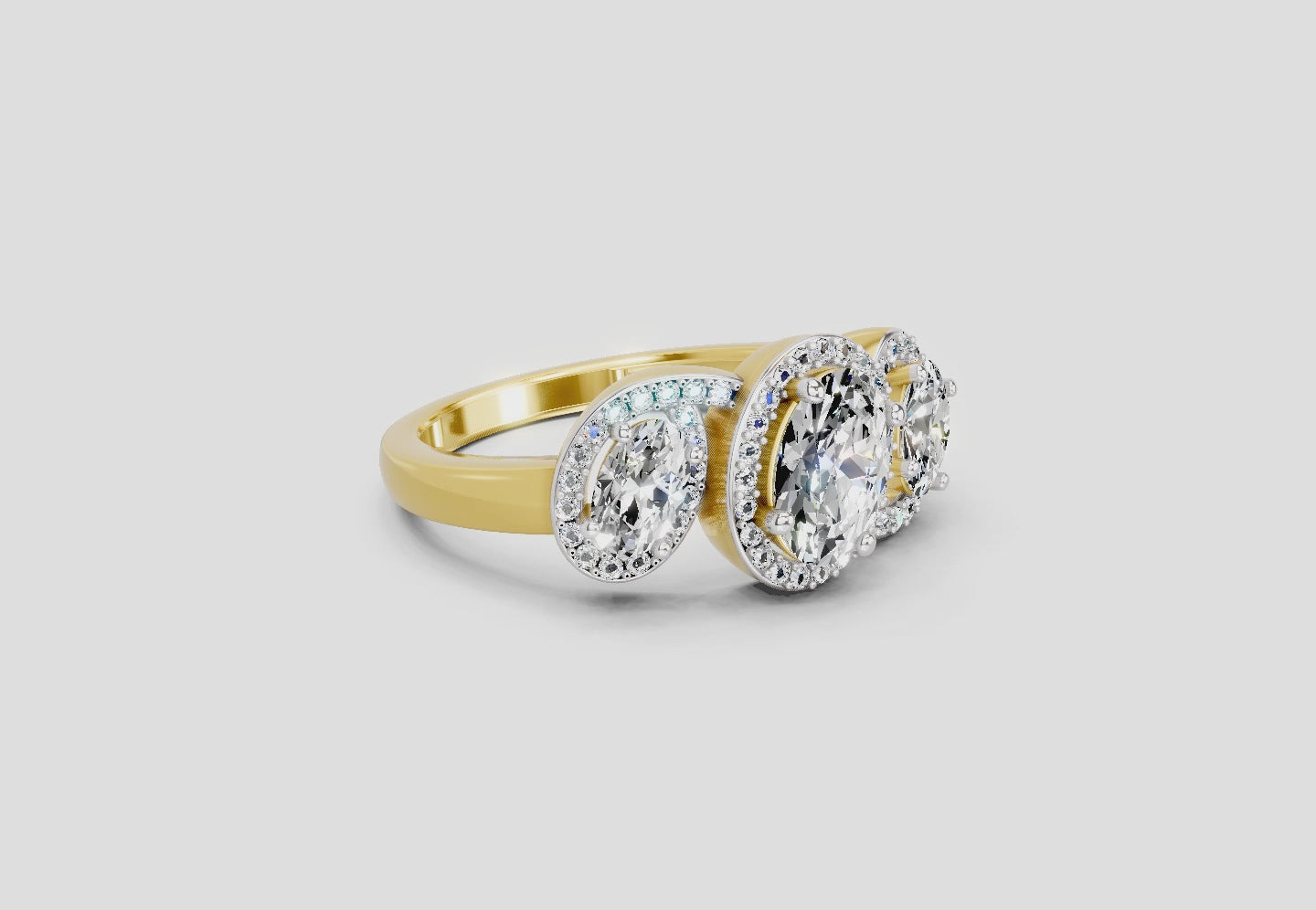 Iconic Oval Halo Diamond Ring