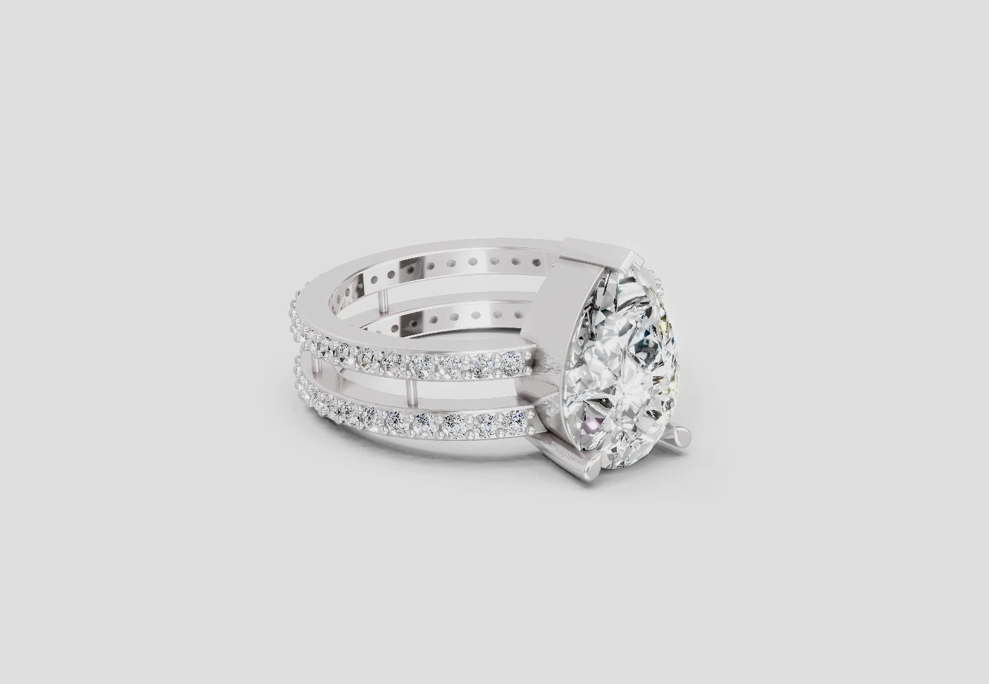 Elegant Pear Diamond Engagement Ring