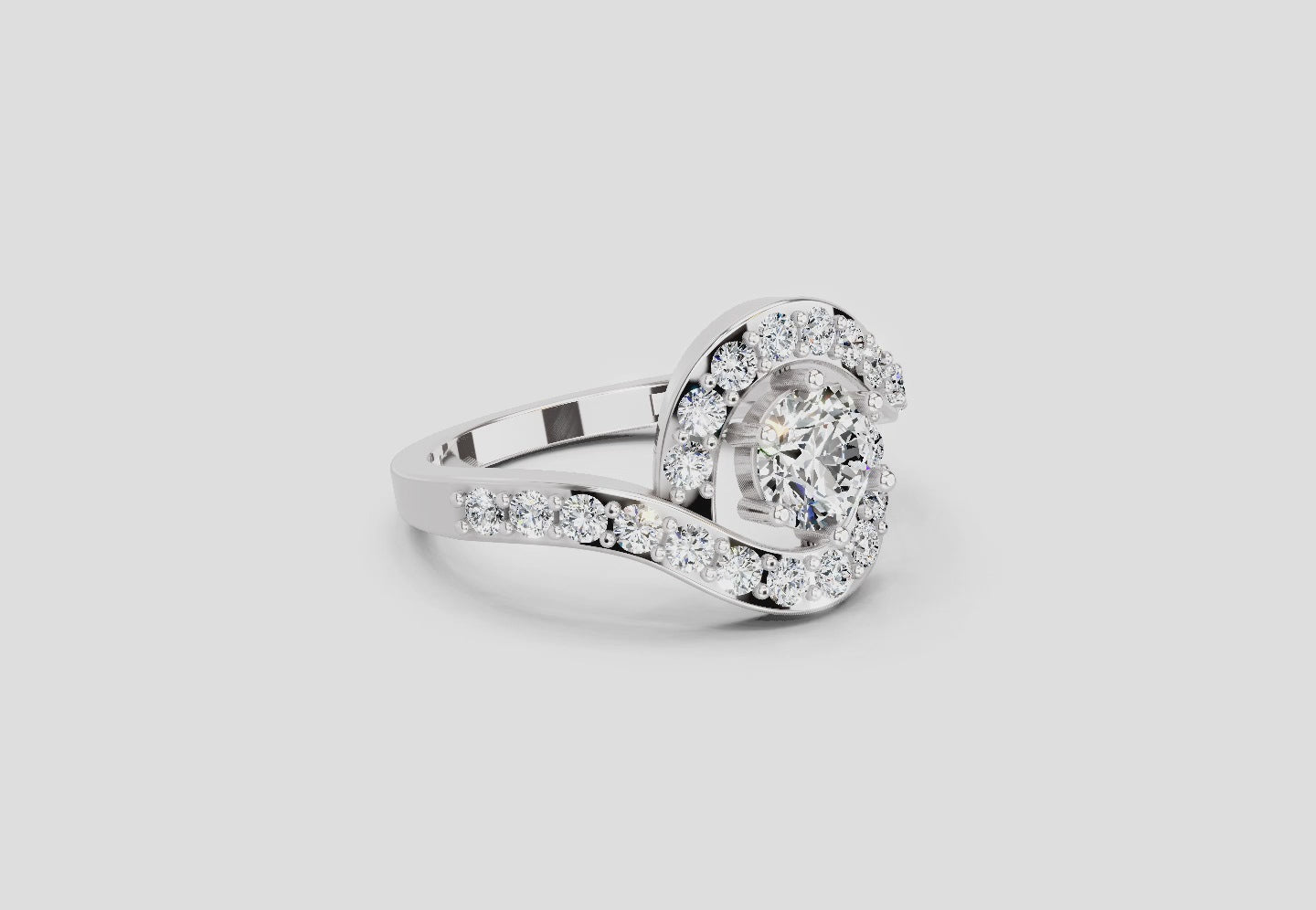 Brilliant Round Halo Diamond Ring