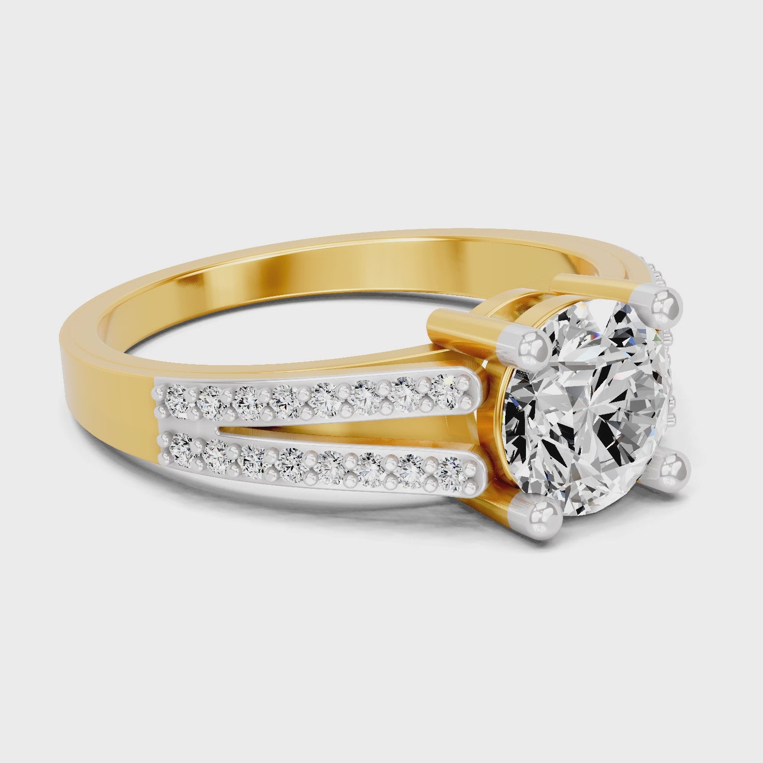 Exquisite Round Halo Diamond Ring