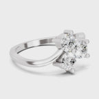 Graceful Three-Stone Diamond Ring