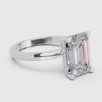 Celestial Emerald-Cut Solitaire Diamond Ring