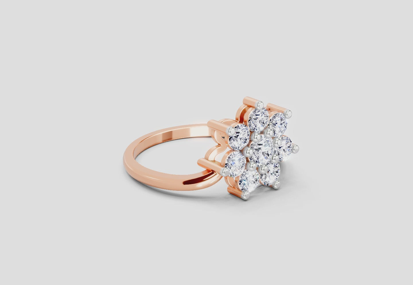 Refined Flora Diamond Engagement Ring