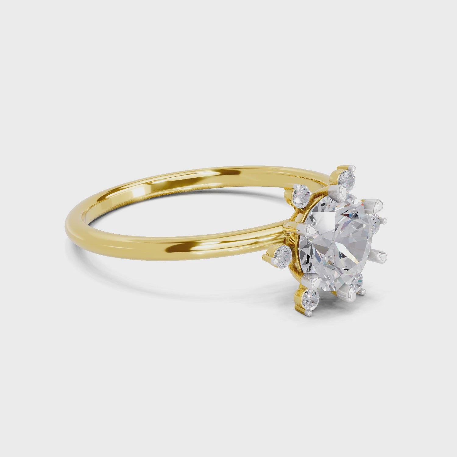 Captivating Blossom Halo Diamond Ring