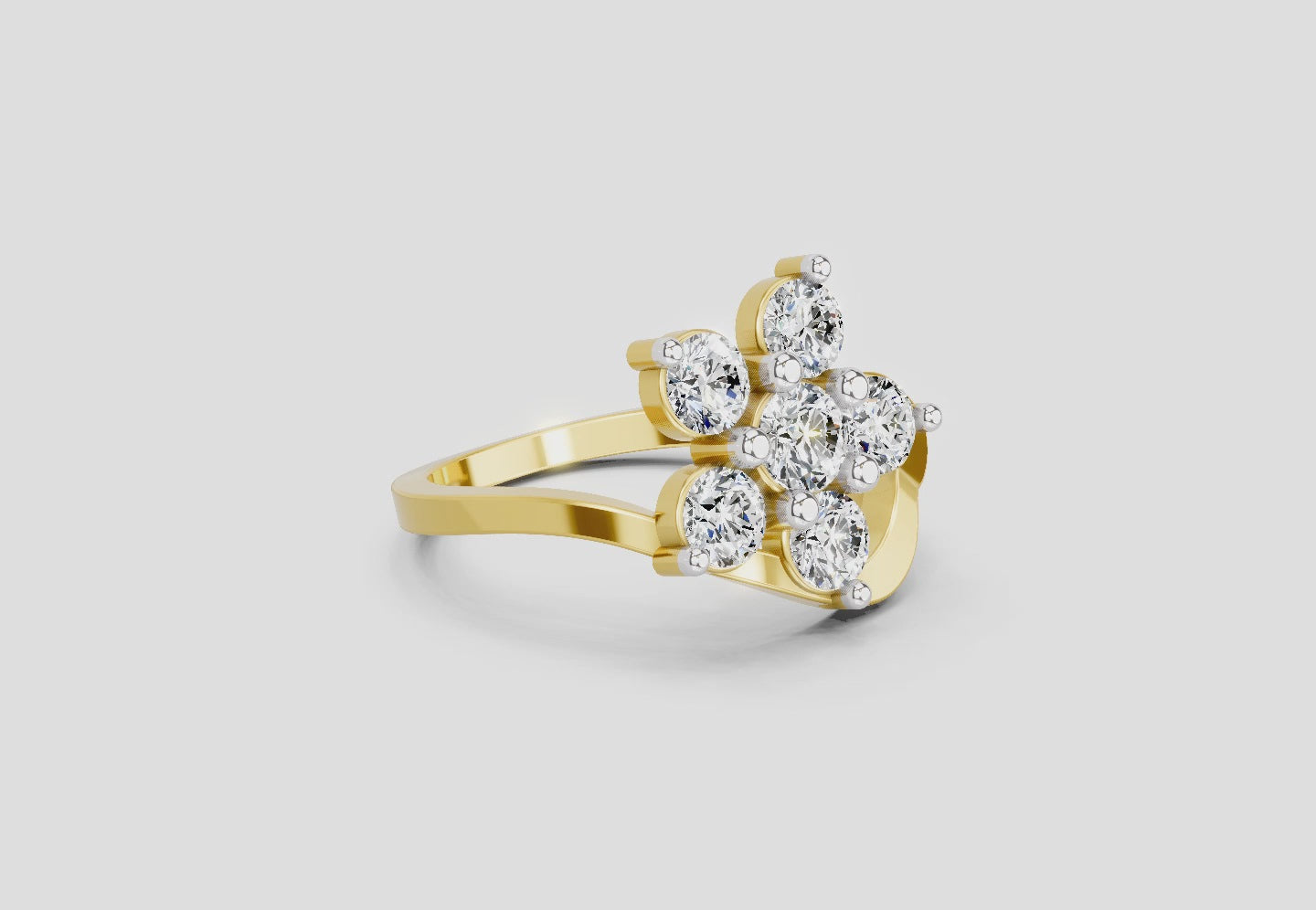 Luminous Floral Diamond Ring