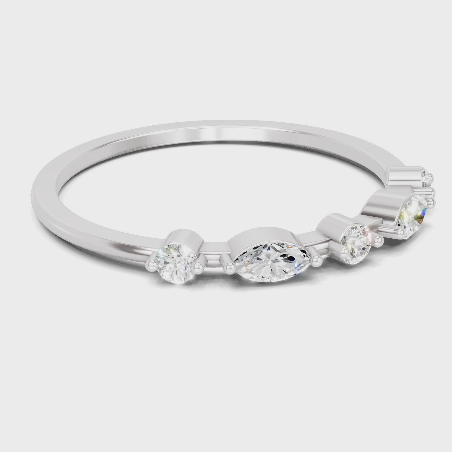 Sparkling Marquise Diamond Ring