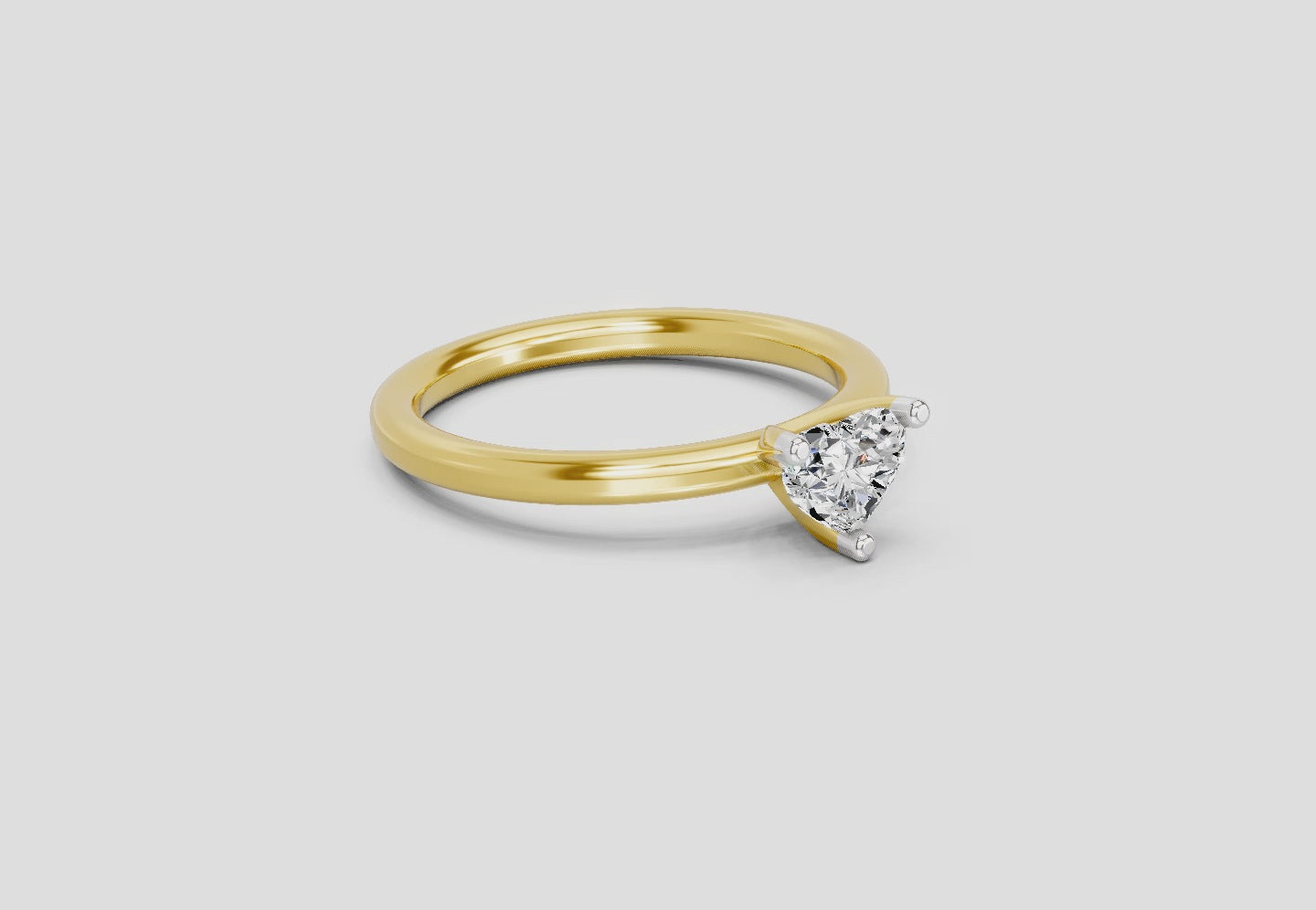 Majestic Heart Solitaire Diamond Ring