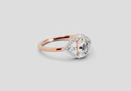 Elegant Oval Halo Diamond Ring