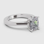 Captivating Cushion Solitaire Diamond Ring