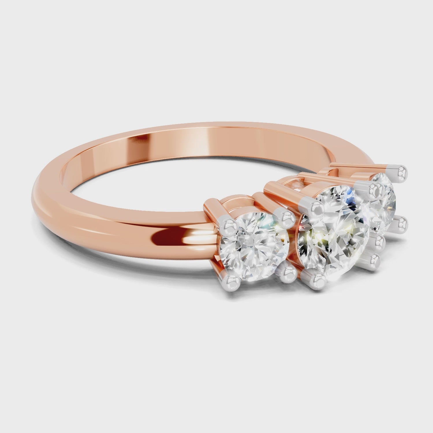 Luminous Promise Trinity Diamond Engagement Ring