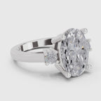 Elegant Oval Diamond Engagement Ring
