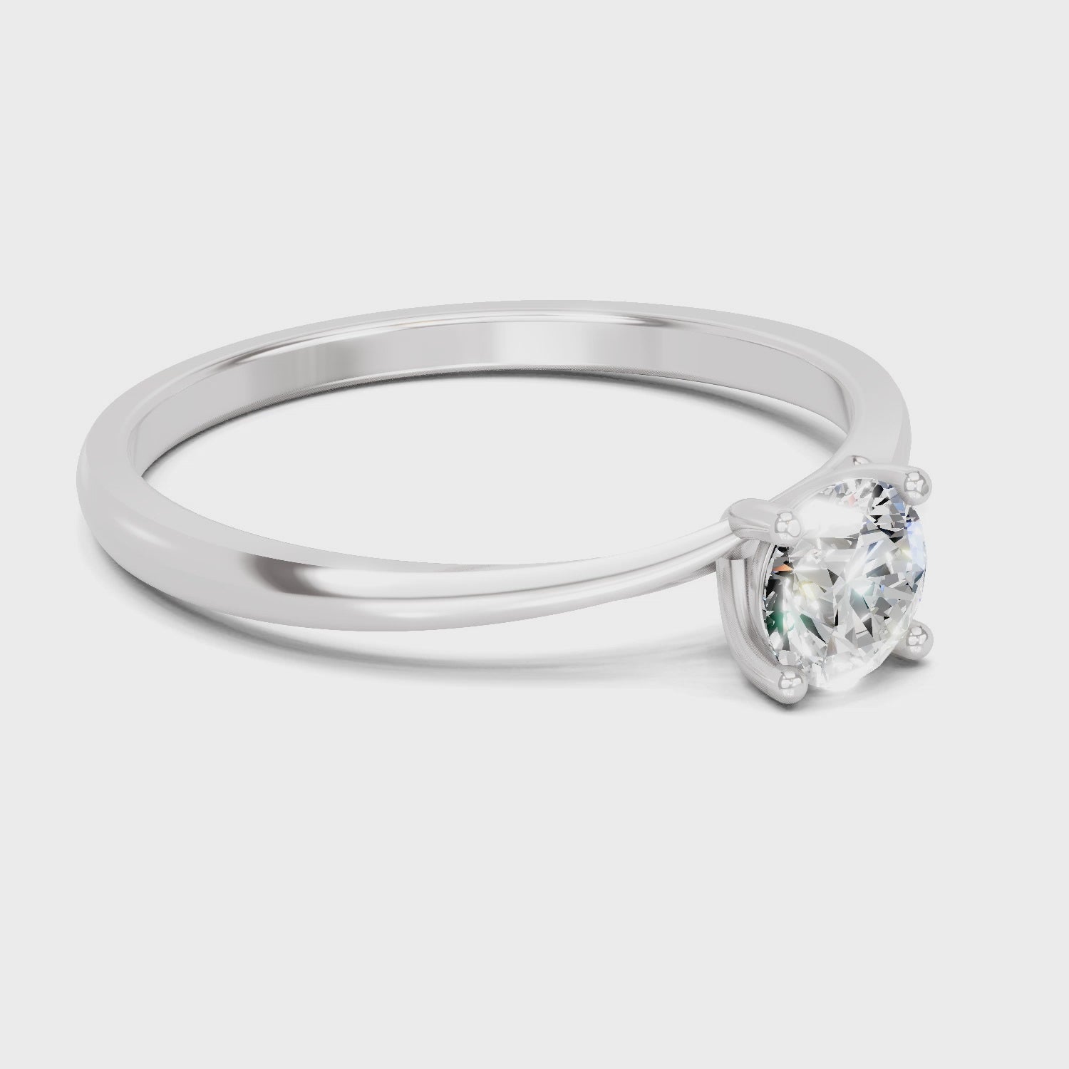 Majestic Solitaire Diamond Engagement Ring