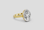 Lustrous Oval Aurora Diamond Engagement Ring