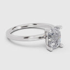 Classic Cushion Solitaire Diamond Engagement Ring