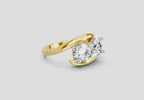 Glistening Round Two-Stone Diamond Ring