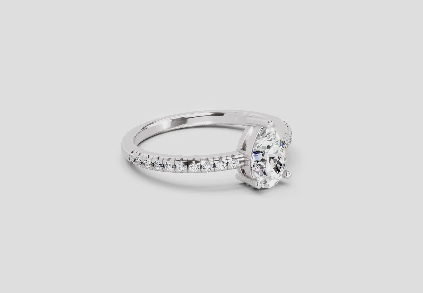Opulent Teardrop Celestia Diamond Engagement Ring