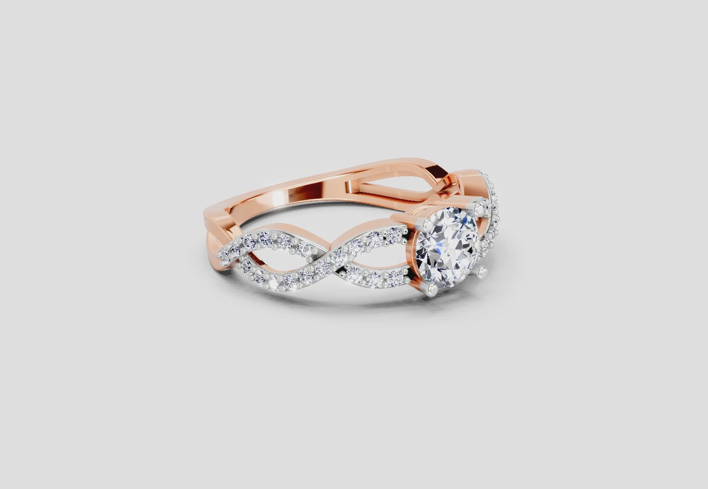 Refined Infinity Diamond Engagement Ring