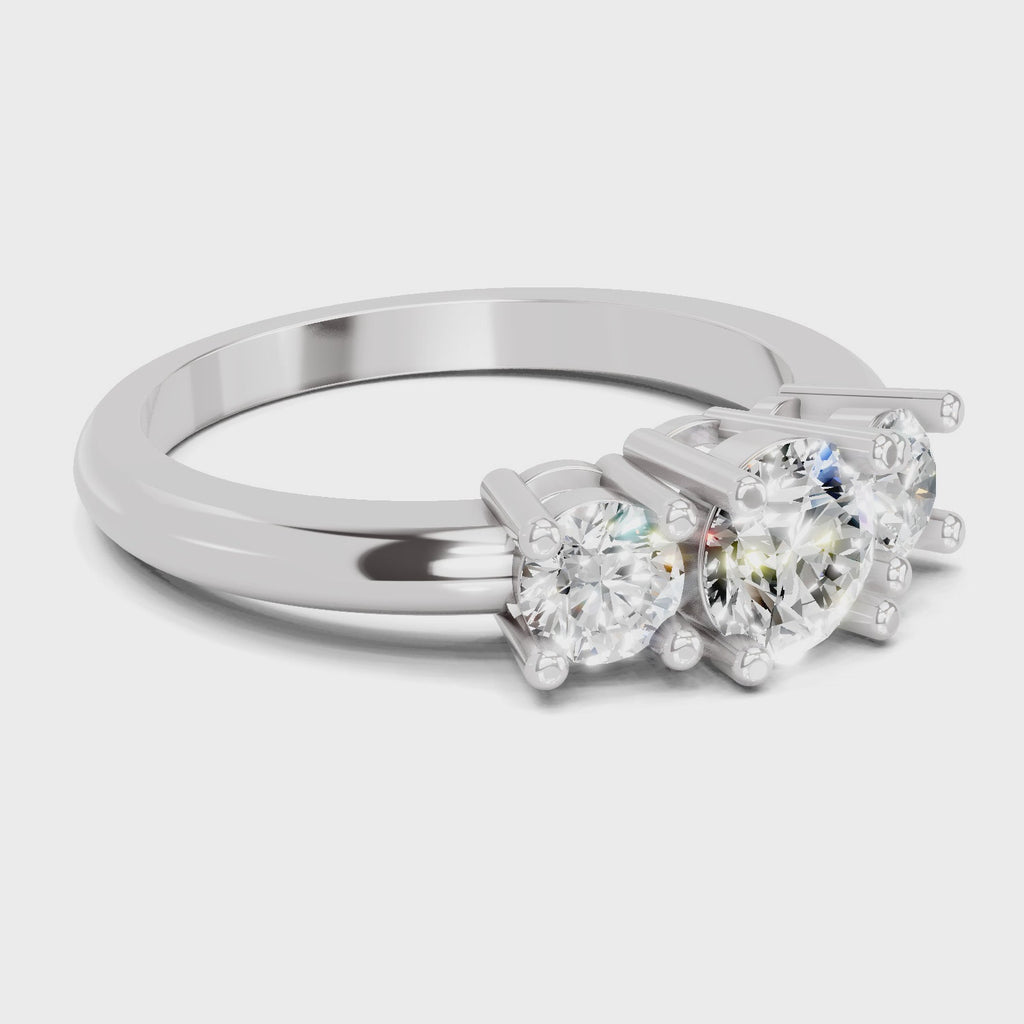 Luminous Promise Trinity Diamond Engagement Ring