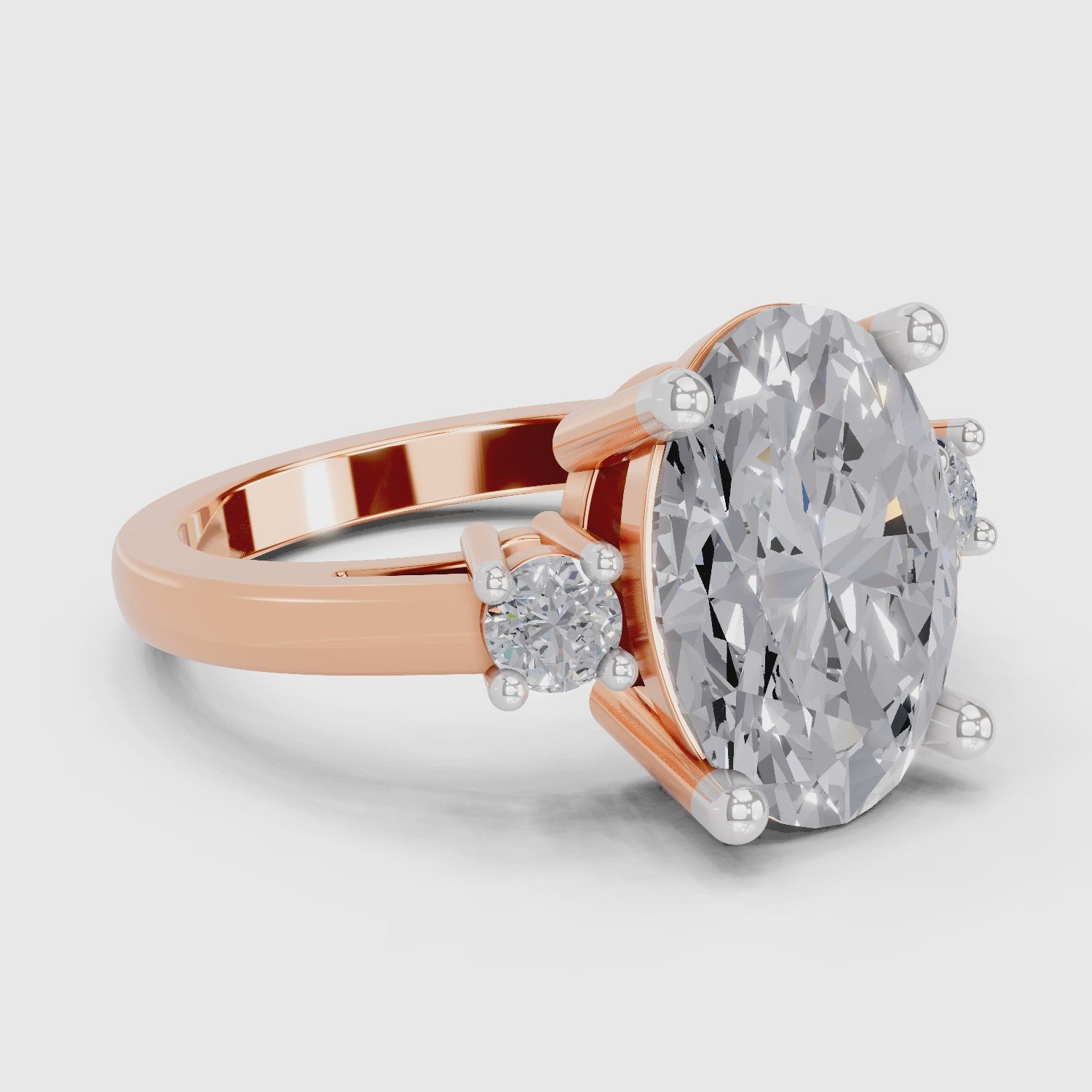 Elegant Oval Diamond Engagement Ring