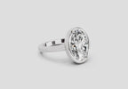Lustrous Oval Aurora Diamond Engagement Ring