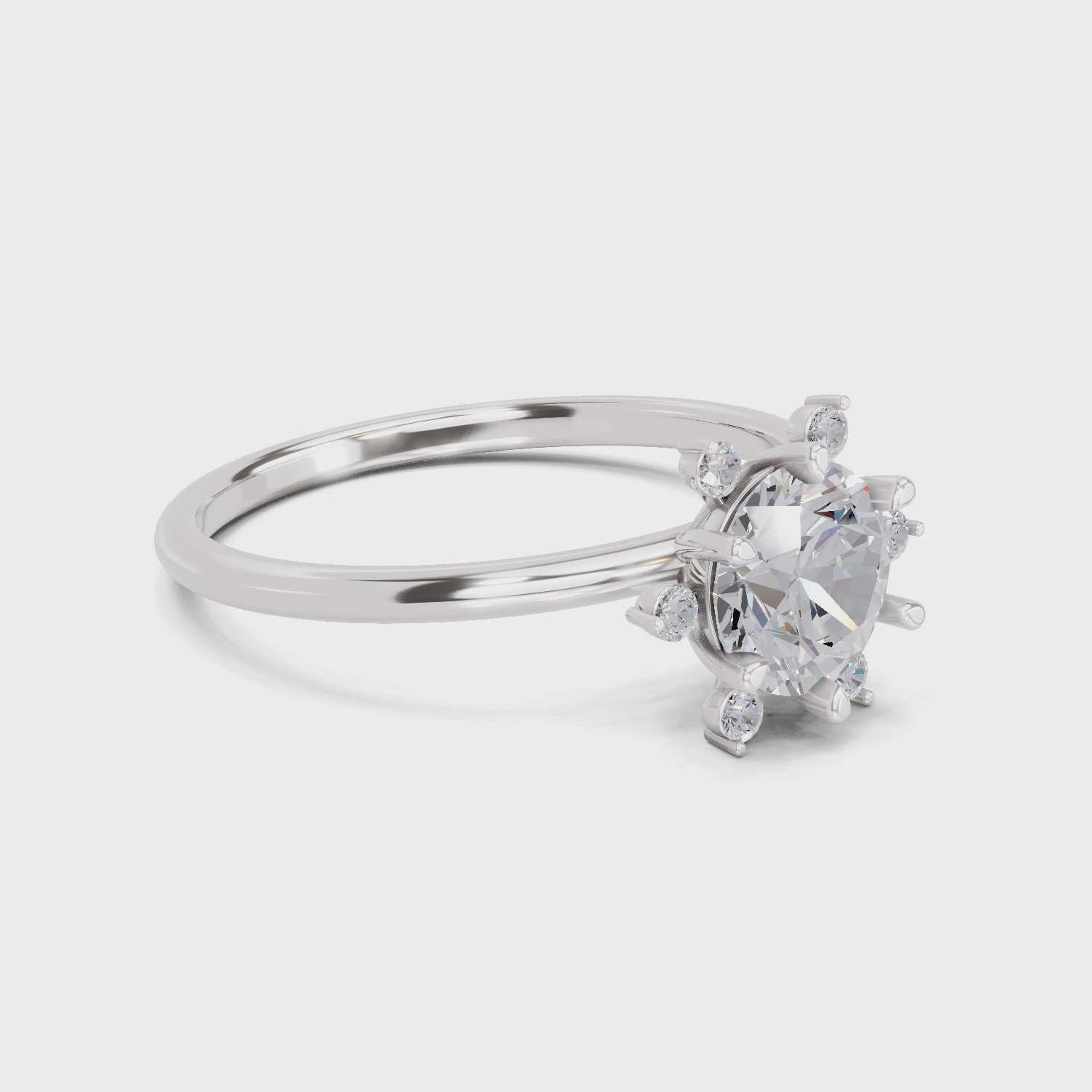 Captivating Blossom Halo Diamond Ring