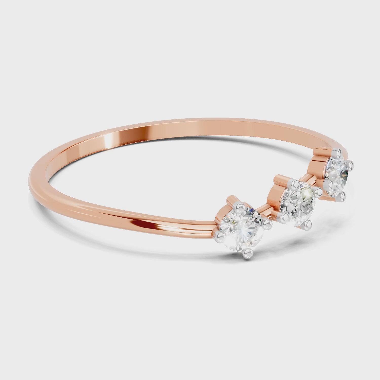 Luminous Trinity Diamond Engagement Ring