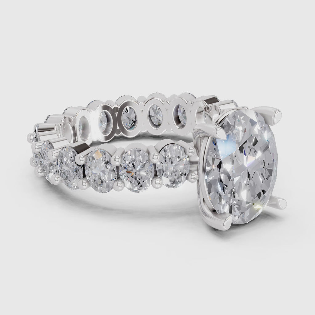 Stunning Oval Eternity Diamond Ring