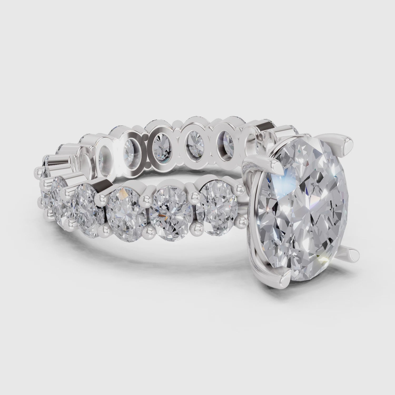 Stunning Oval Eternity Diamond Ring